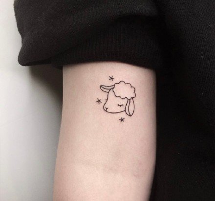 一组简笔画小清新纹身图案