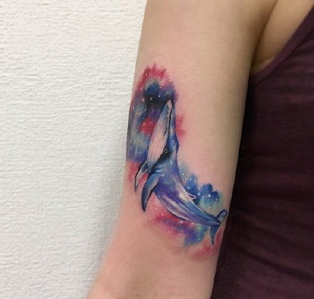 一组好看的水彩纹身图案欣赏