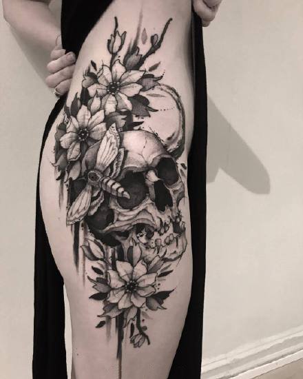 一组黑色写实霸气纹身图案欣赏