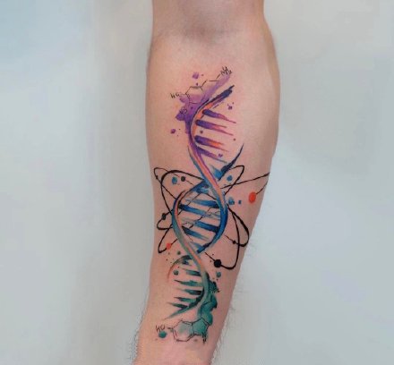 一组好看又酷的水彩纹身图案