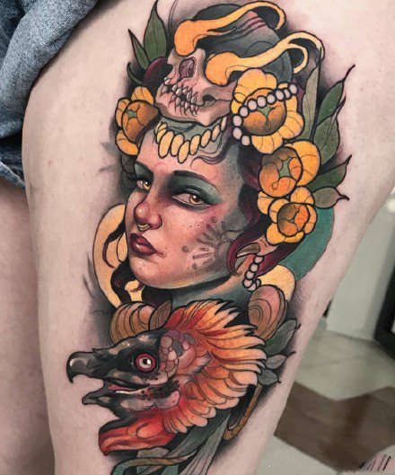 New school tattoo卡通动漫纹身图案