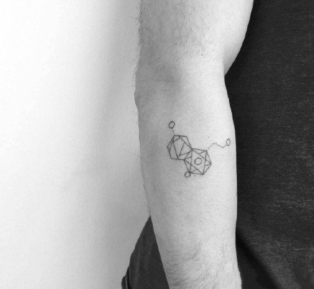 一组手臂小清新简约纹身图案