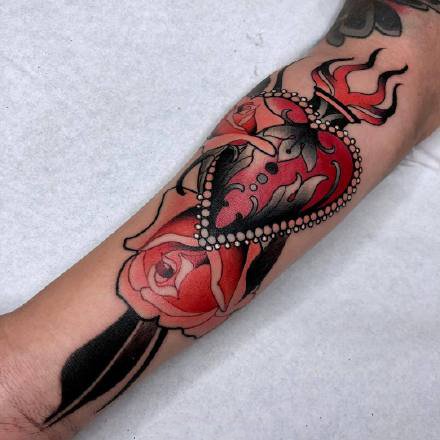 一组欧美oldschool手臂纹身