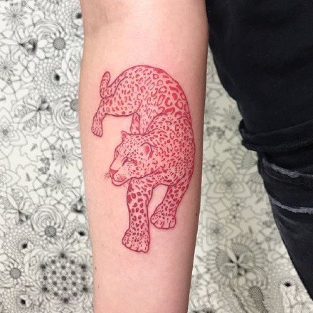 一组黑灰色霸气的老虎纹身图案