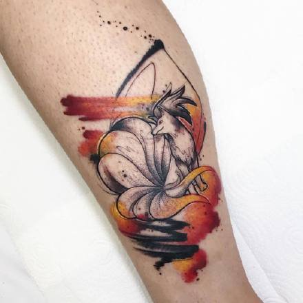 一组水彩创意纹身图案欣赏