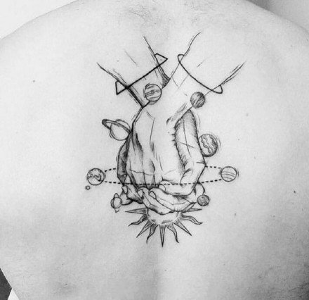 一组几何刺青纹身图案欣赏