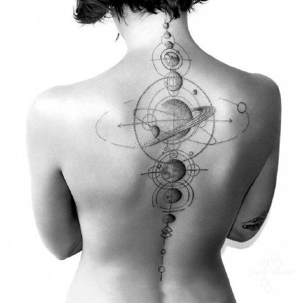 一组几何刺青纹身图案欣赏