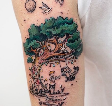 一组治愈森林系•绿色纹身图案