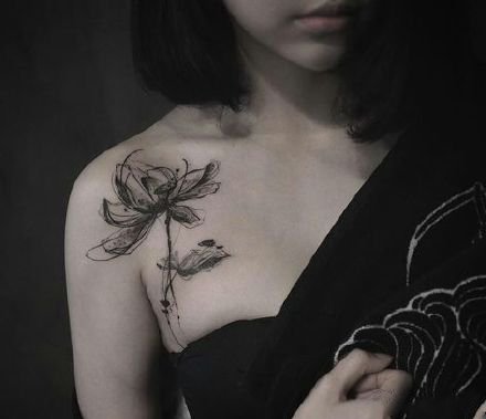 一组中国风水墨纹身图案欣赏