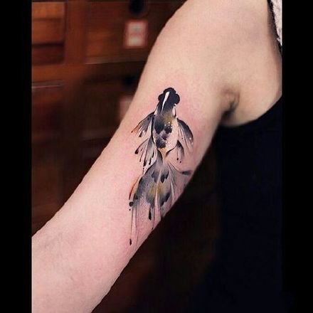 一组中国风水墨纹身图案欣赏