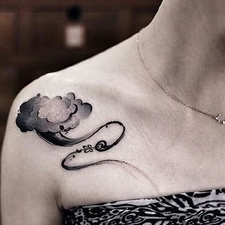 一组中国风水墨纹身图案欣赏