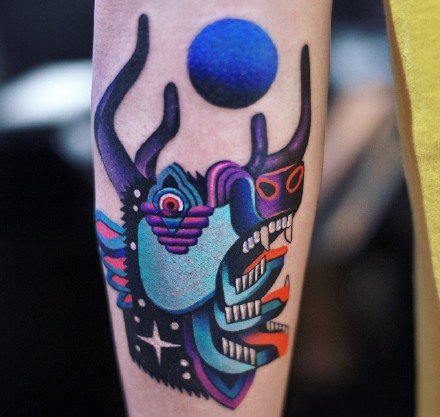 一组创意色彩纹身图案欣赏