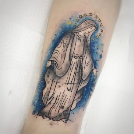 一组创意十足水彩手臂纹身图案