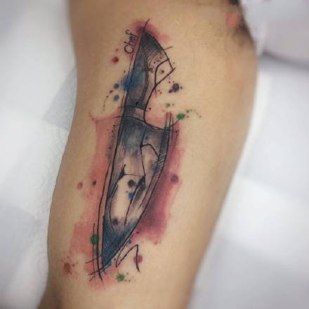 一组创意十足水彩手臂纹身图案