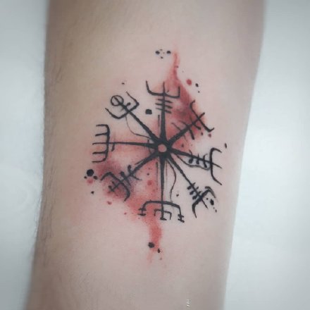 一组创意十足水彩手臂纹身图案