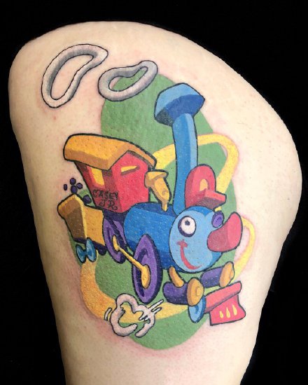 一组newschool小卡通手臂纹身