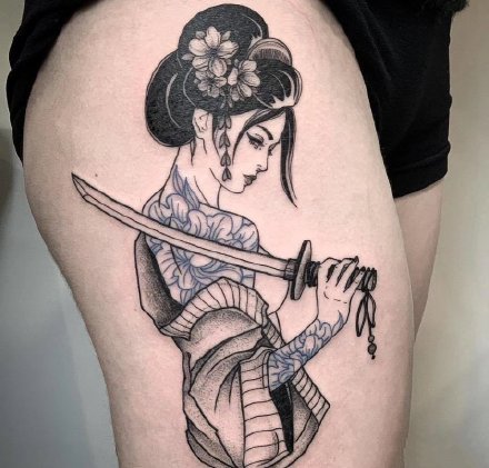 一组仕女图刺青纹身图案欣赏