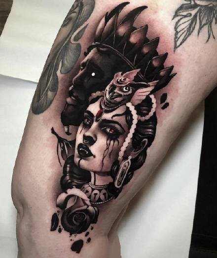 一组newschool霸气的纹身图案