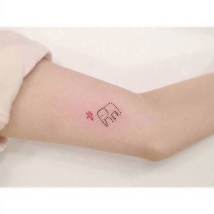 一组小清新可爱风纹身图案