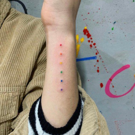 一组彩色超可爱小清新纹身图案