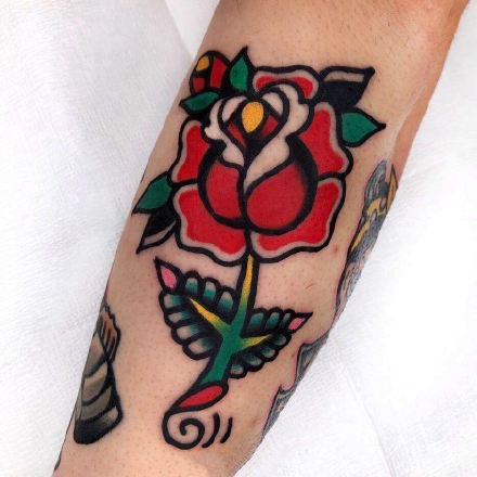 一组色彩鲜明的oldschool纹身