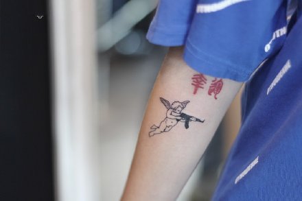 一组可爱的女生小清新纹身