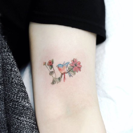 一组可爱的小清新风格纹身