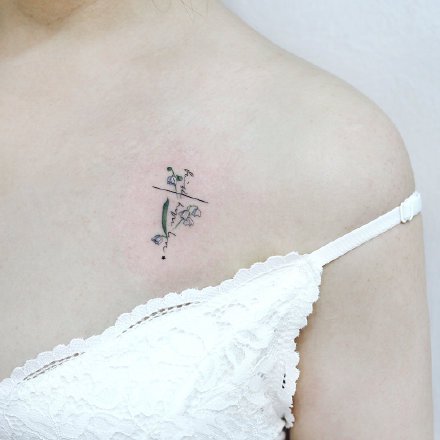 一组可爱的小清新风格纹身