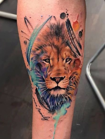适合狮子座气质的狮子纹身