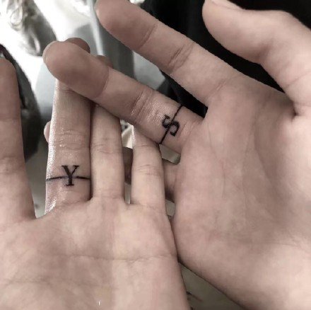 一组可爱的情侣纹身图案欣赏