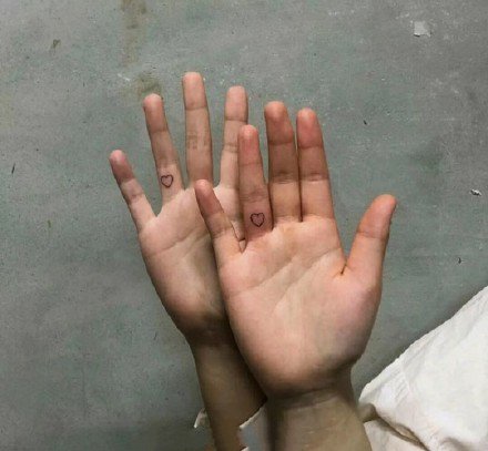 一组可爱的情侣纹身图案欣赏