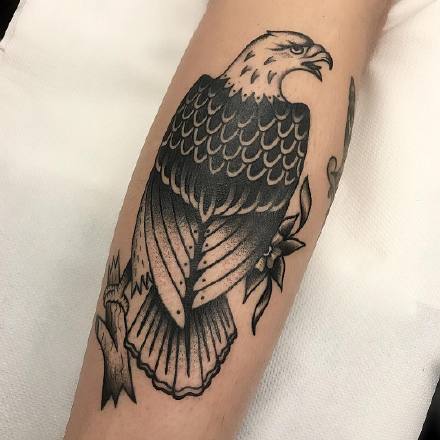 一组帅气的黑灰手臂纹身图案