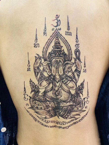 一组泰国刺符文化纹身图案