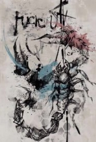 一组水墨星座生肖的纹身手稿图片