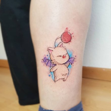 一组彩色可爱唯美的纹身图案