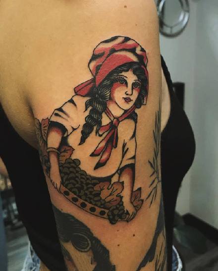 一组具有特色的oldschool纹身图案