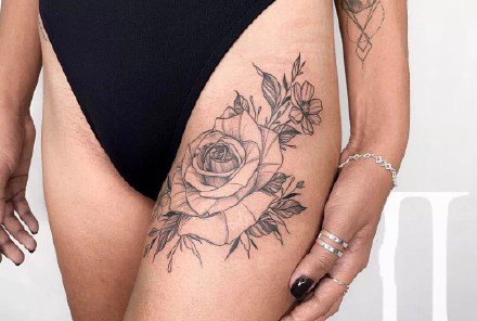 一组素色女生小清新纹身