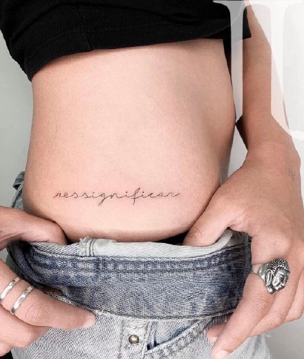 一组素色女生小清新纹身