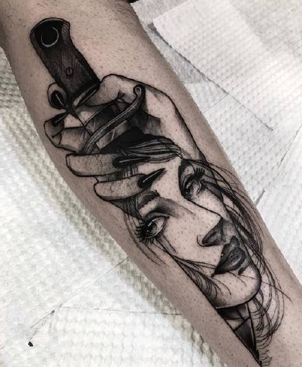 一组素色暗黑纹身图案欣赏