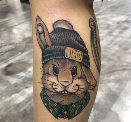 一组超可爱的小兔子纹身图案