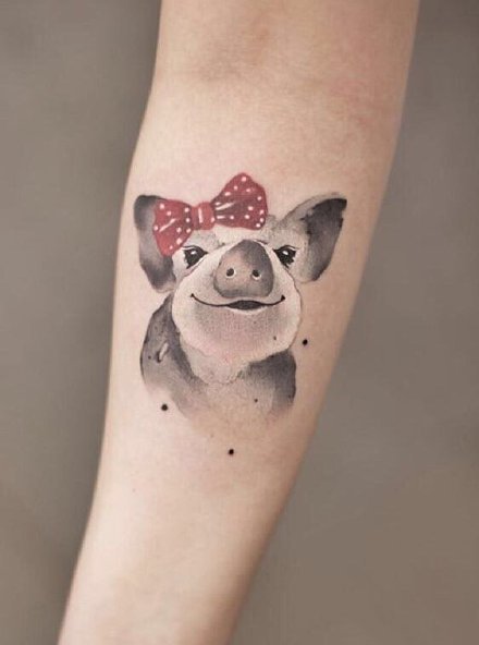 一组超可爱彩绘的手臂纹身图案