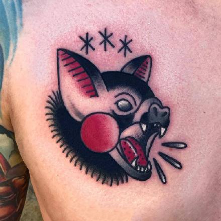 一组欧美oldschool炫彩纹身图案