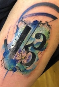 18款女生适合的一组唯美小水彩纹身作品