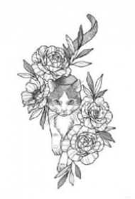 30款素花主题的创意纹身手稿图片