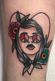 一组欧美彩绘oldschool纹身图案欣赏