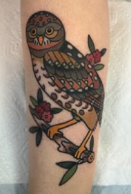 一组oldschool风格的彩色纹身图案