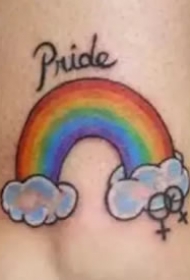 彩虹纹身 23款七彩虹色的小清新纹身图片