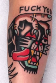一组写实oldschool彩色纹身图案