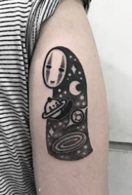 一组黑灰无脸男纹身图案欣赏