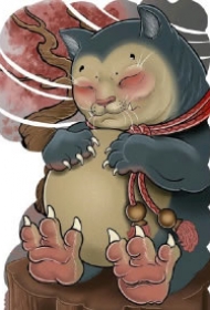 9款数码宝贝的创意半胛纹身手稿图片